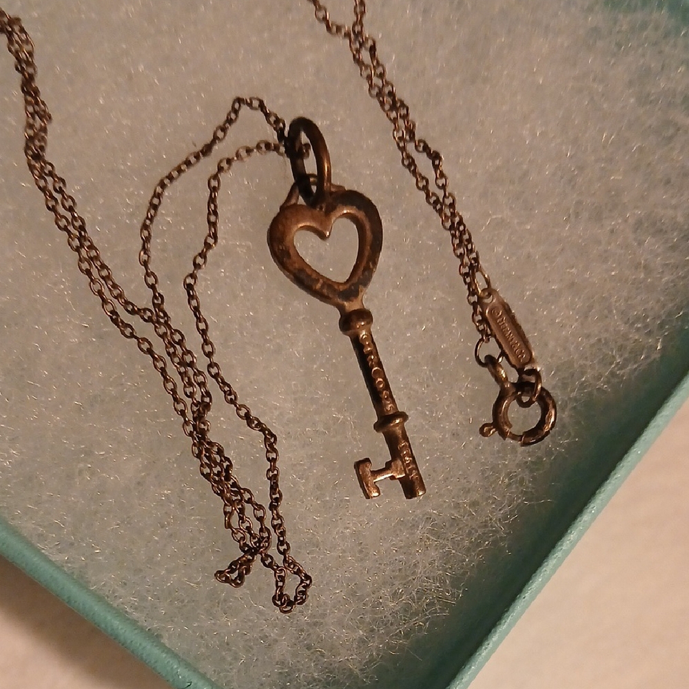 Tiffany & Co. 925 Heart Key Necklace